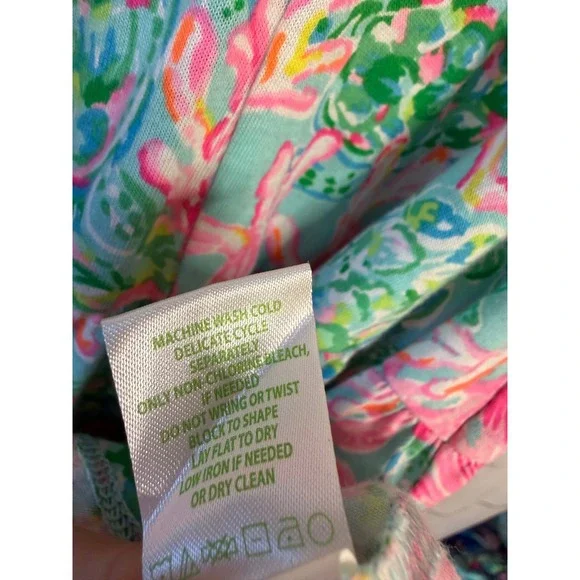 Lilly Pulitzer Tiered Flutter Sleeve V Neck Floral Print Dress XS - Picture 5 of 6